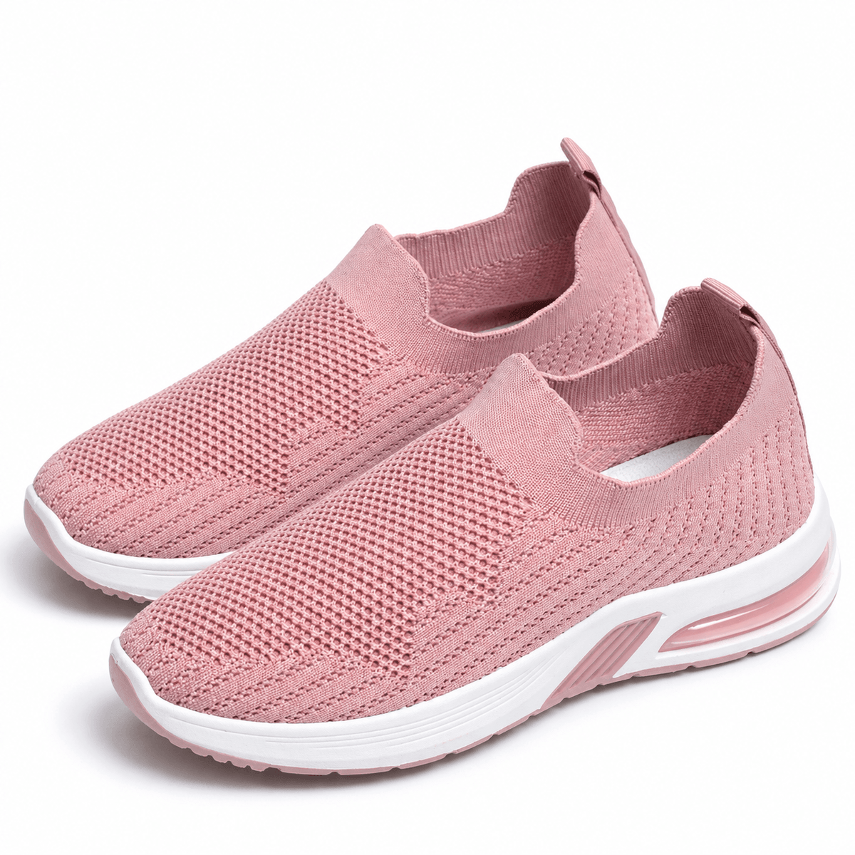 Slip-On Knit Sneakers for Women – Blush Pink | ADABISH