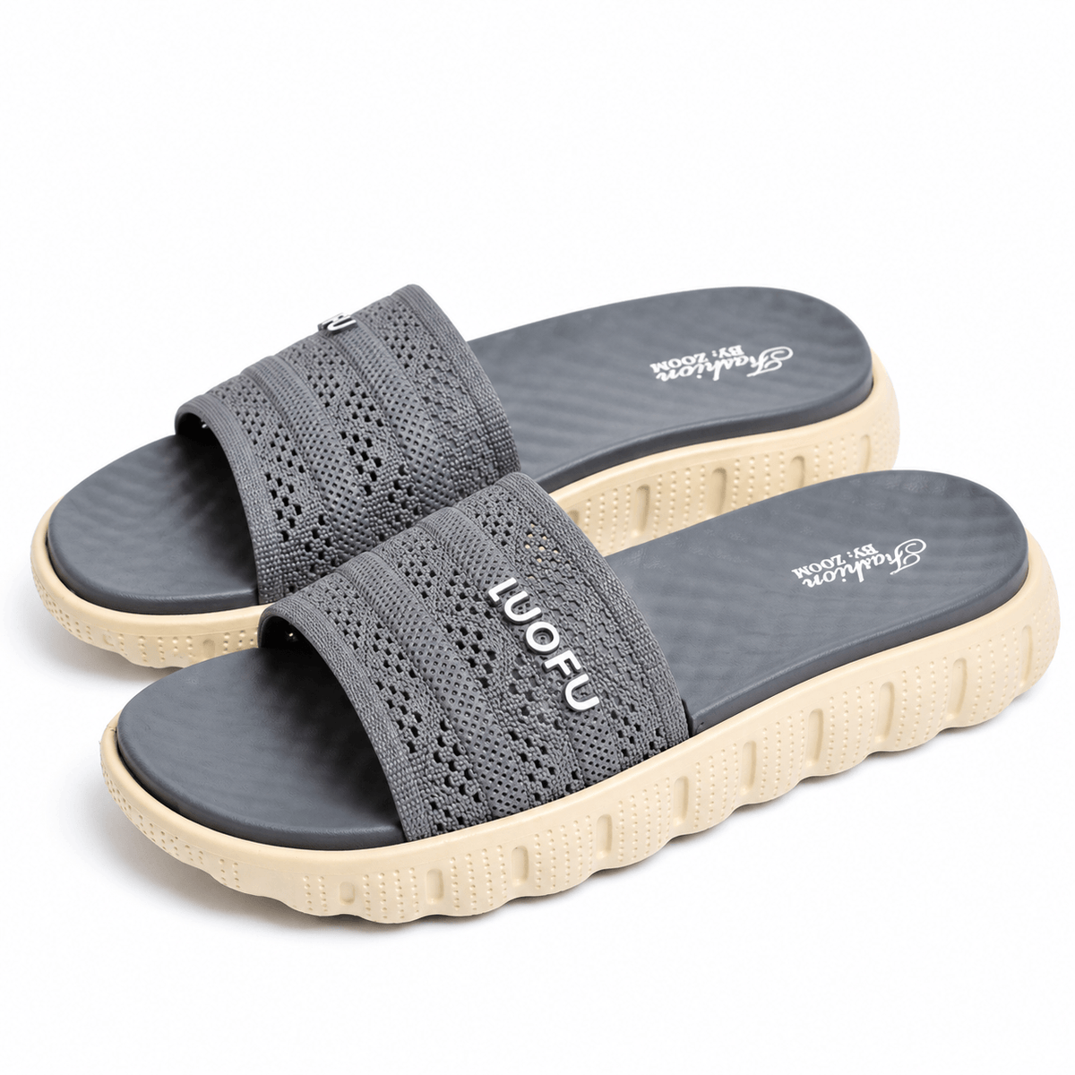 Medicated Slipper with Contoured Footbed for Women – Grey | ADABISH