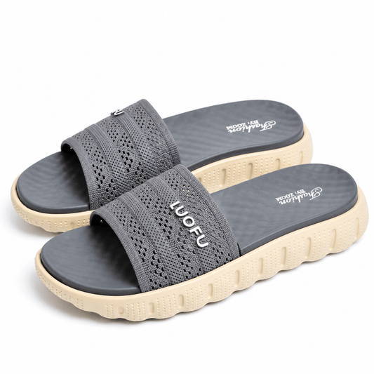 Medicated Slipper with Contoured Footbed for Women – Grey | ADABISH