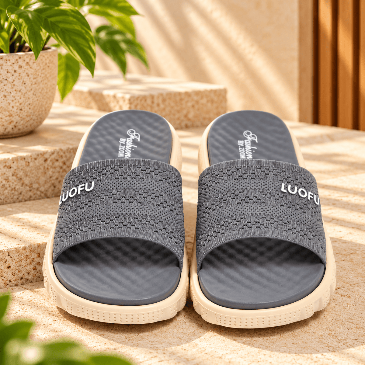 Medicated Slipper with Contoured Footbed for Women – Grey | ADABISH