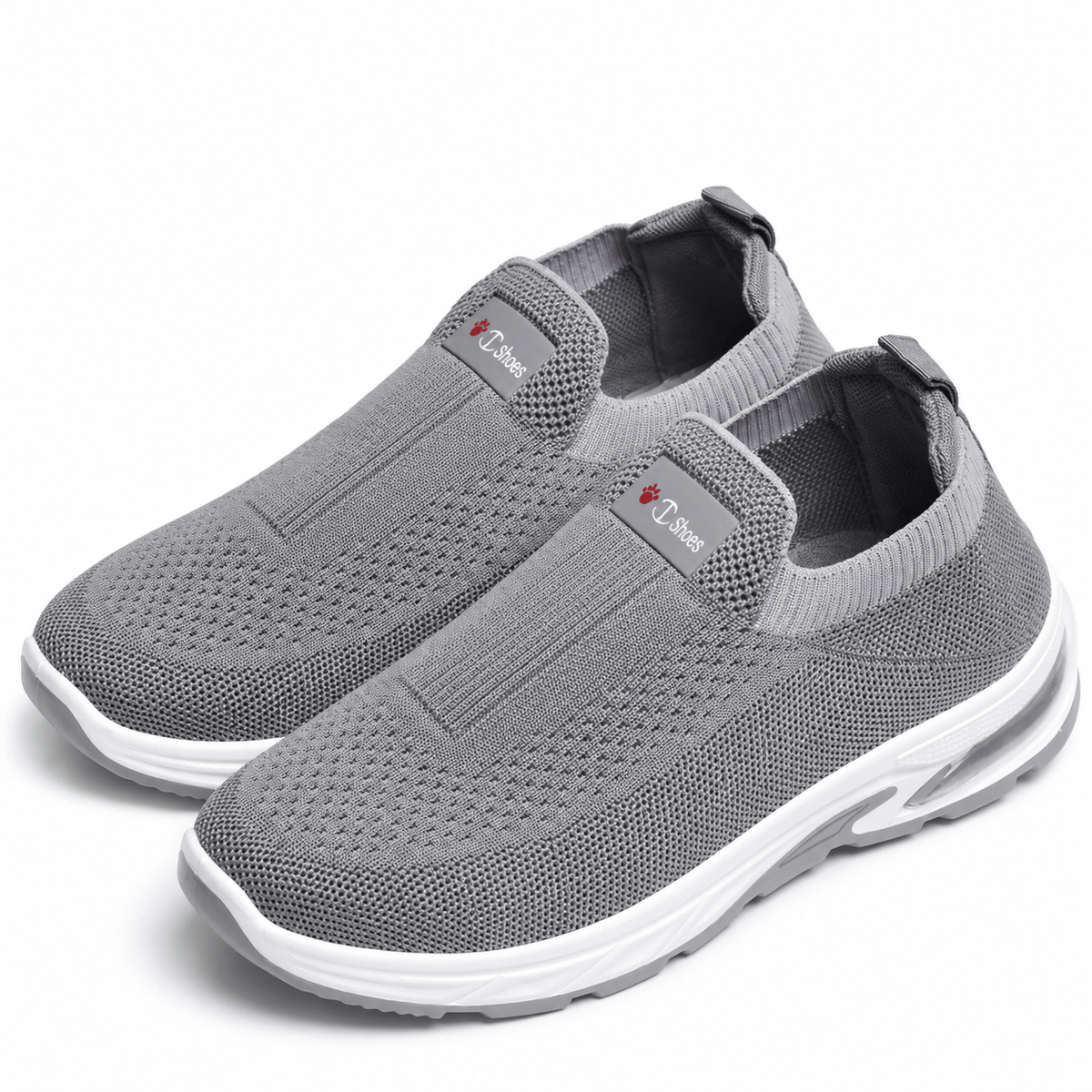 Slip-On Knit Sneakers for Women – Grey | ADABISH