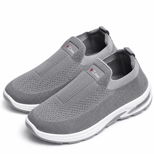 Slip-On Knit Sneakers for Women – Grey | ADABISH