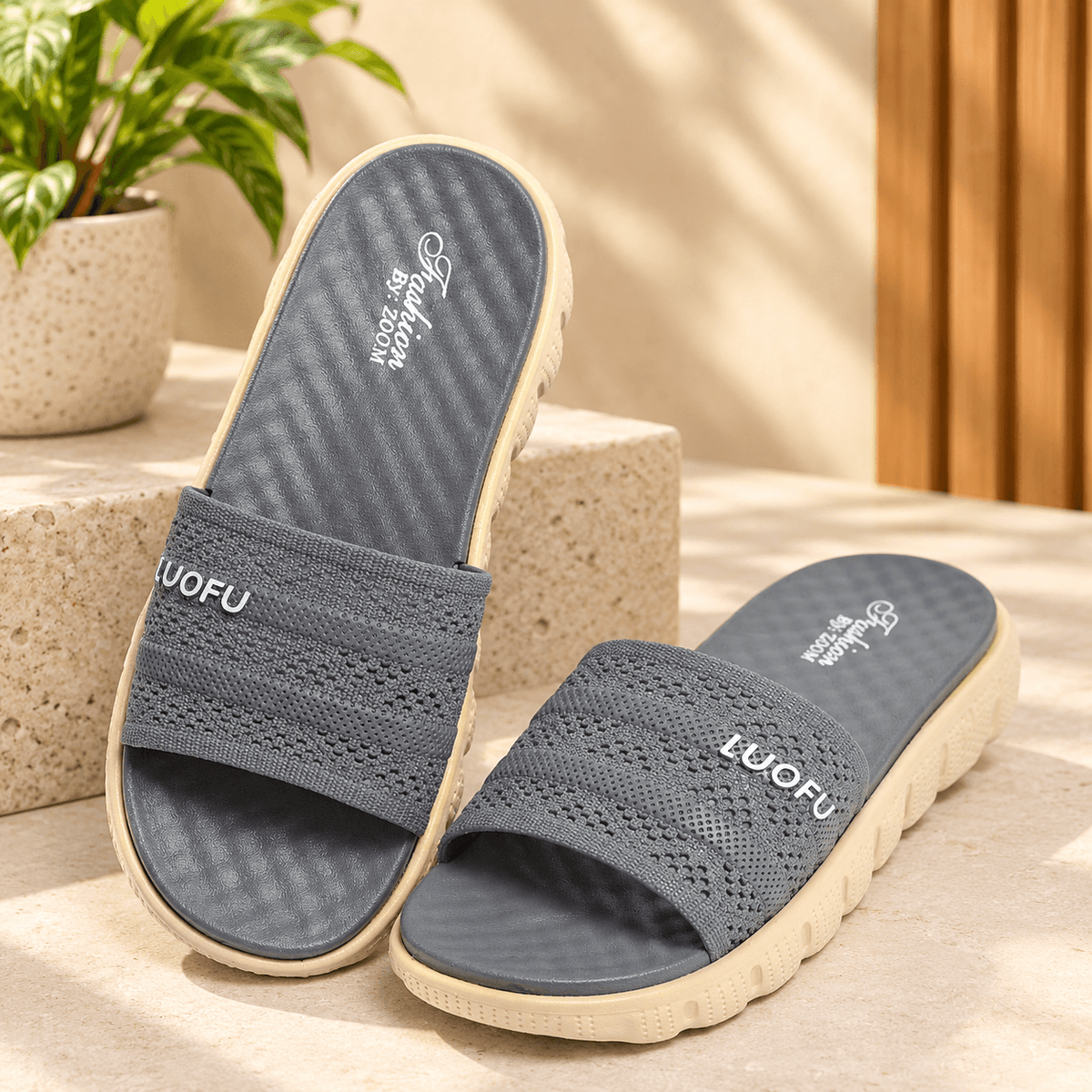 Medicated Slipper with Contoured Footbed for Women – Grey | ADABISH